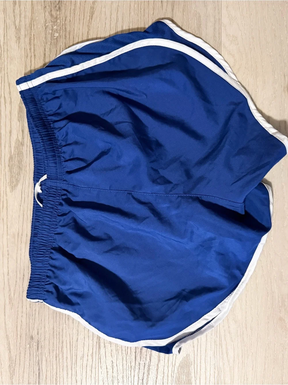 Varsity navy blue cheer Shorts with White Trim size medium